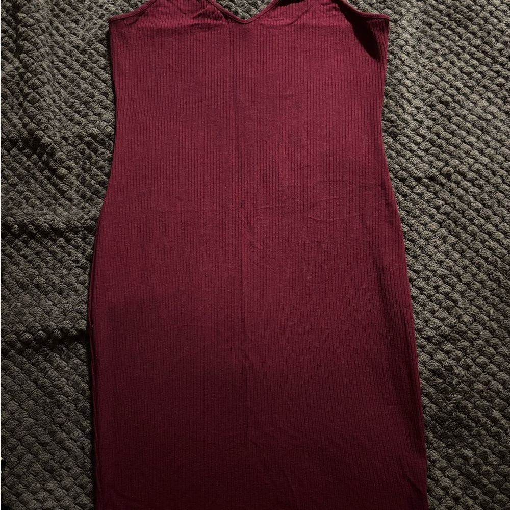 Elegant Burgundy Mini Dress
